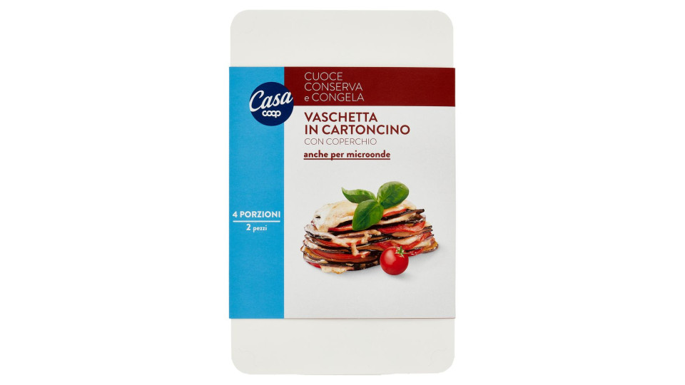 Vaschetta In Cartoncino Con Coperchio 2 Porzioni 3 Pz