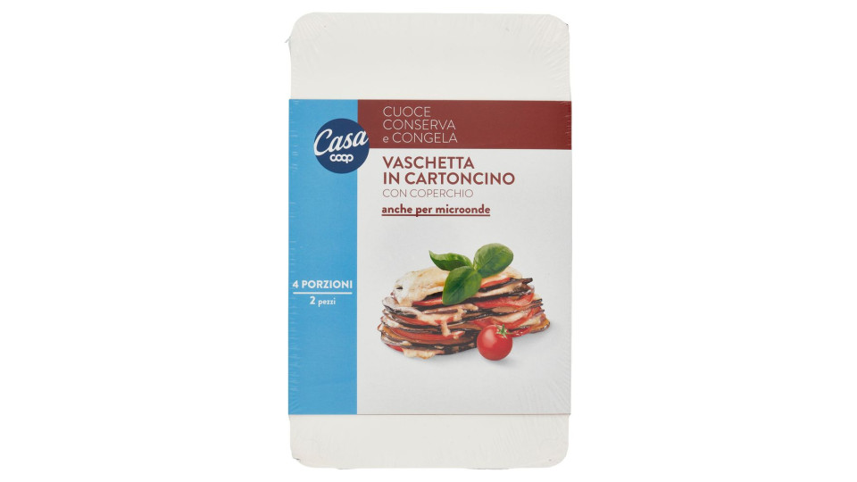Vaschetta In Cartoncino Con Coperchio 2 Porzioni 3 Pz