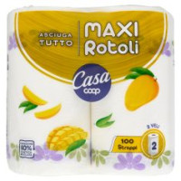 Asciugatutto Maxi Rotoli 100 Strappi 2 Veli 2 Pz