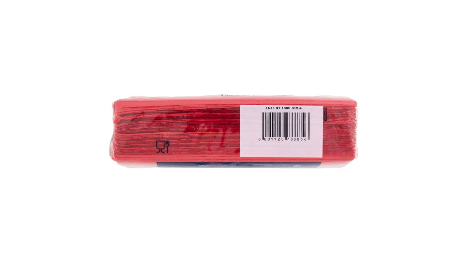 Tovaglioli Colorati 2 Veli 33x33 Cm Rossi 50 Pz
