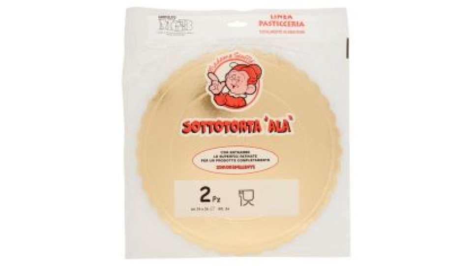 Madame Soufflé Linea Pasticceria Sottotorta 'ala' Oro Cm 34 X 34 - 2 Pz