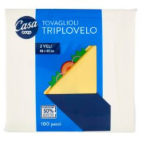 Tovaglioli Triplovelo 40 X 40 Cm 100 Pz