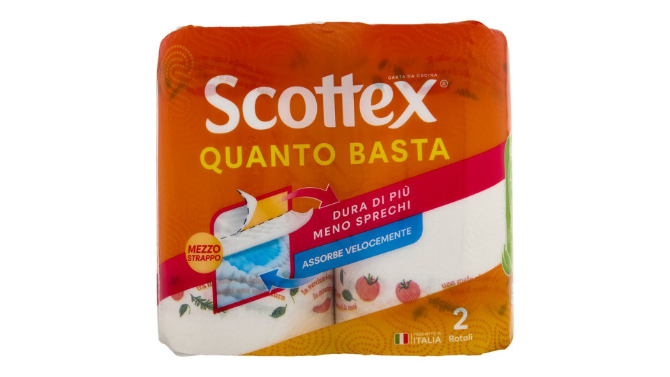 Scottex Quanto Basta Carta Da Cucina Asciugatutto 2 Pz