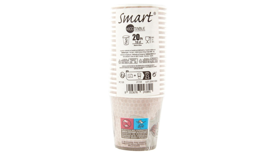 Smart Ecotable Bicchieri 10 Cl 20 Pz