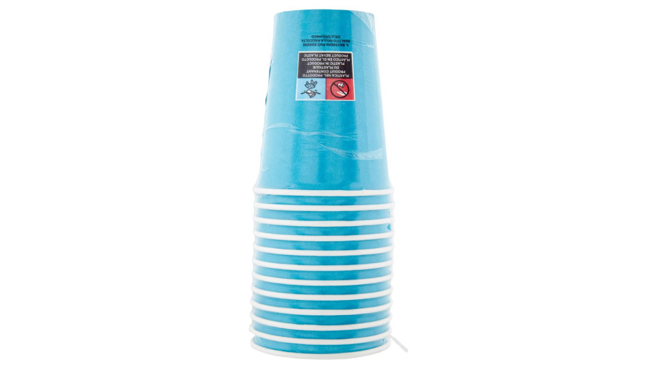 Smart Ecotable Bicchieri In Cartoncino Compostabile Turquoise 25 Cl 12 Pz