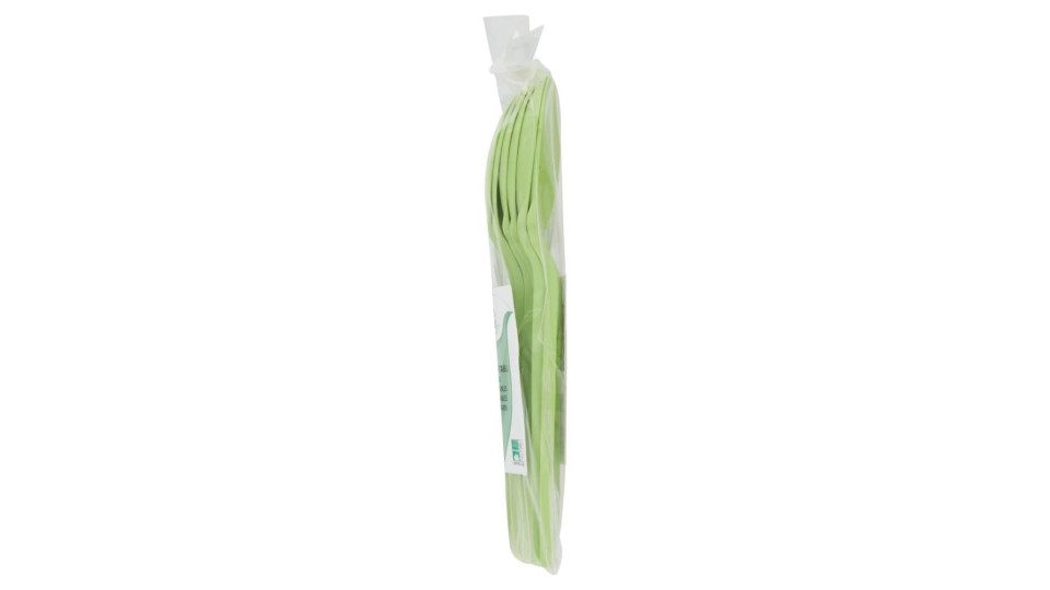 Perla Festa Compostable Cucchiai Compostabili Verdi 8 Pz