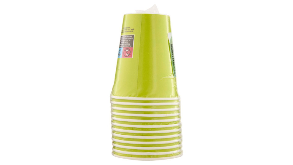 Smart Ecotable Bicchieri In Cartoncino Compostabile 25 Cl Green Anis 12 Pz