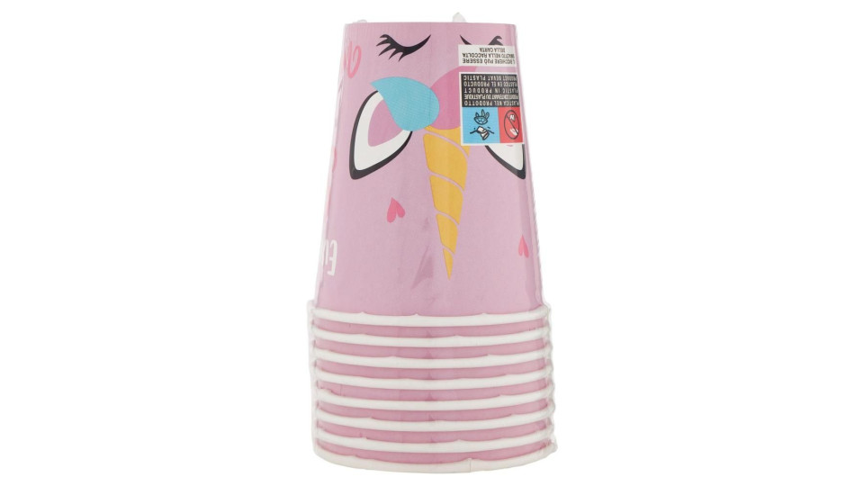 Smart Party Bicchieri Rosa In Cartoncino 25 Cl 8 Pz