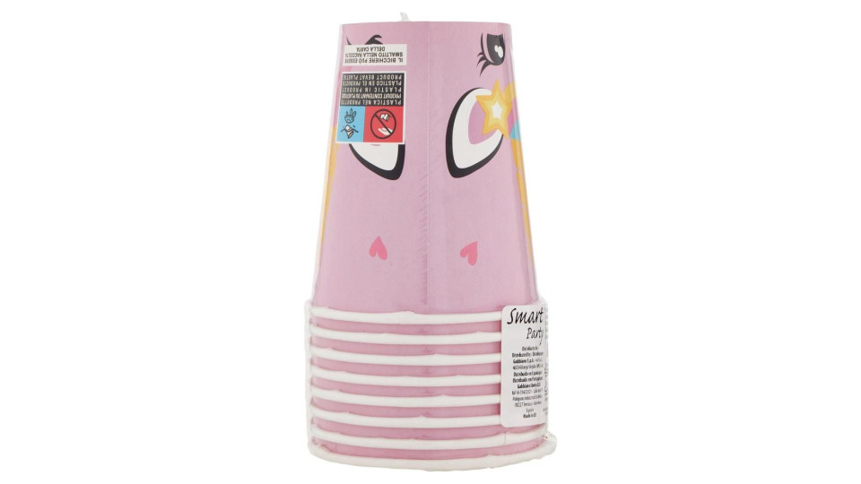 Smart Party Bicchieri Rosa In Cartoncino 25 Cl 8 Pz