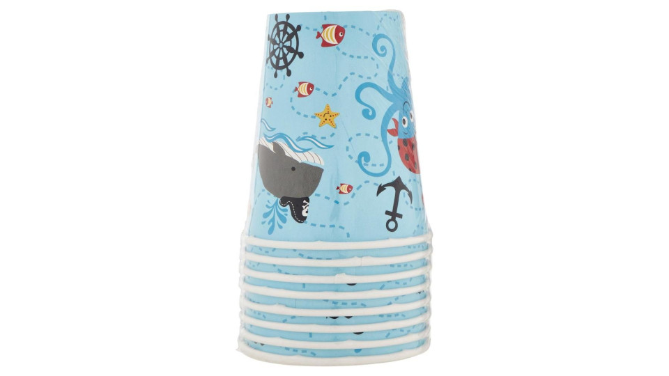 Smart Party Bicchieri Azzurri In Cartoncino 25 Cl 8 Pz
