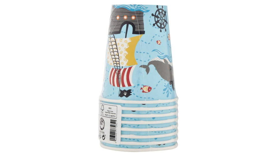 Smart Party Bicchieri Azzurri In Cartoncino 25 Cl 8 Pz