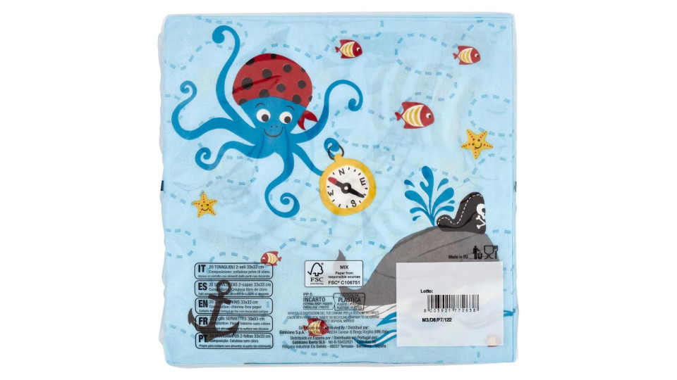 Smart Tovaglioli Mare 33x33 Cm 20 Pz