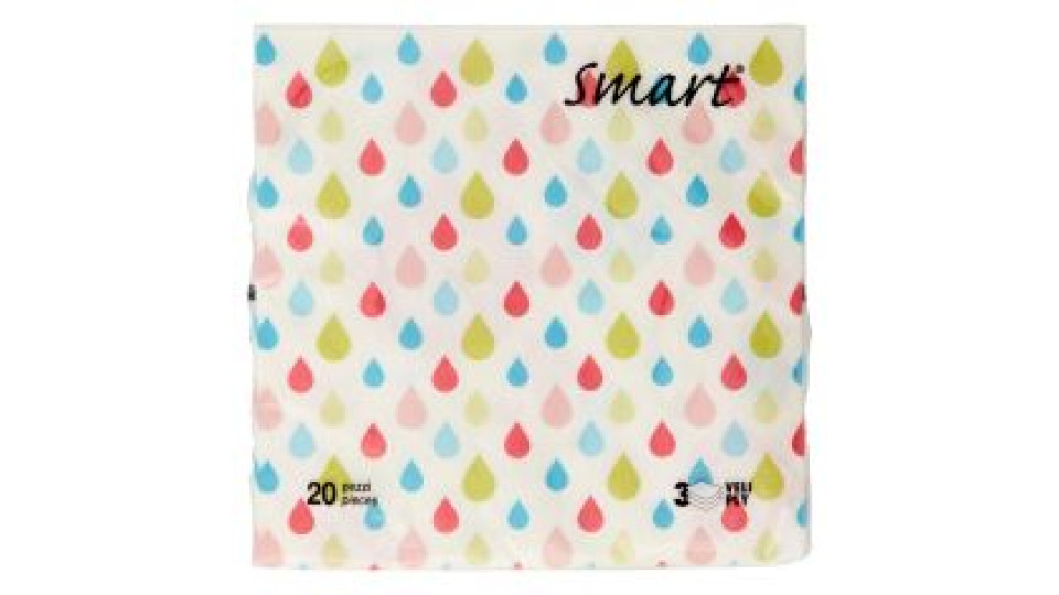 Smart Tovaglioli Fantasia 3 Veli 33x33 Cm 20 Pz