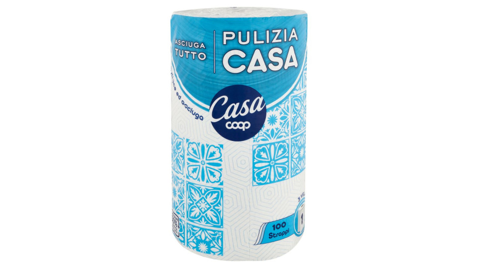 Asciugatutto Pulizia Casa 100 Strappi 1 Pz