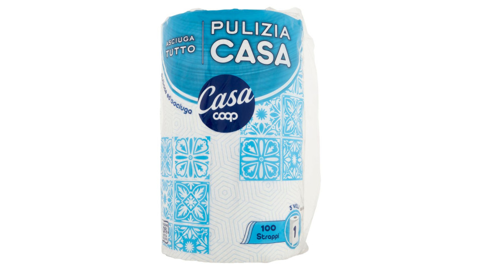 Asciugatutto Pulizia Casa 100 Strappi 1 Pz