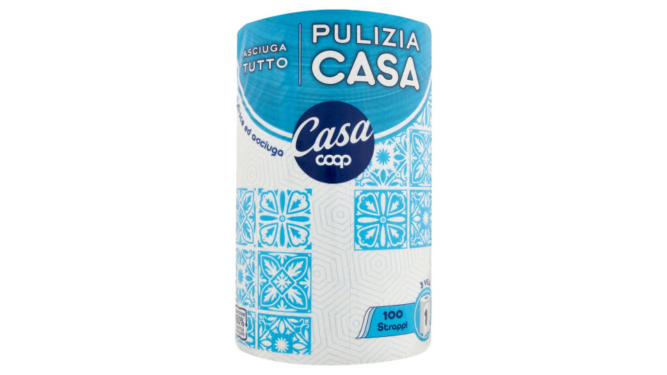 Asciugatutto Pulizia Casa 100 Strappi 1 Pz