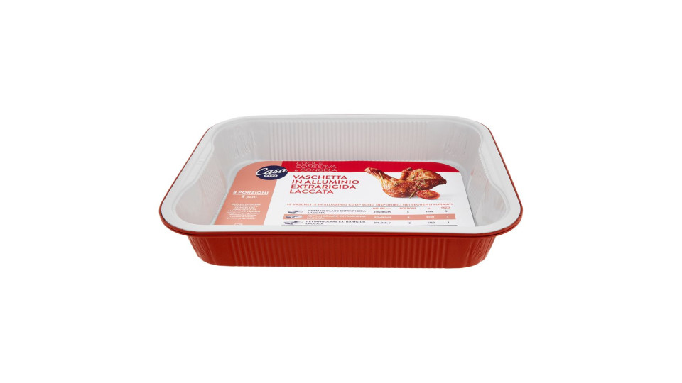 Vaschetta In Alluminio Extrarigida Laccata 8 Porzioni 2 Pz