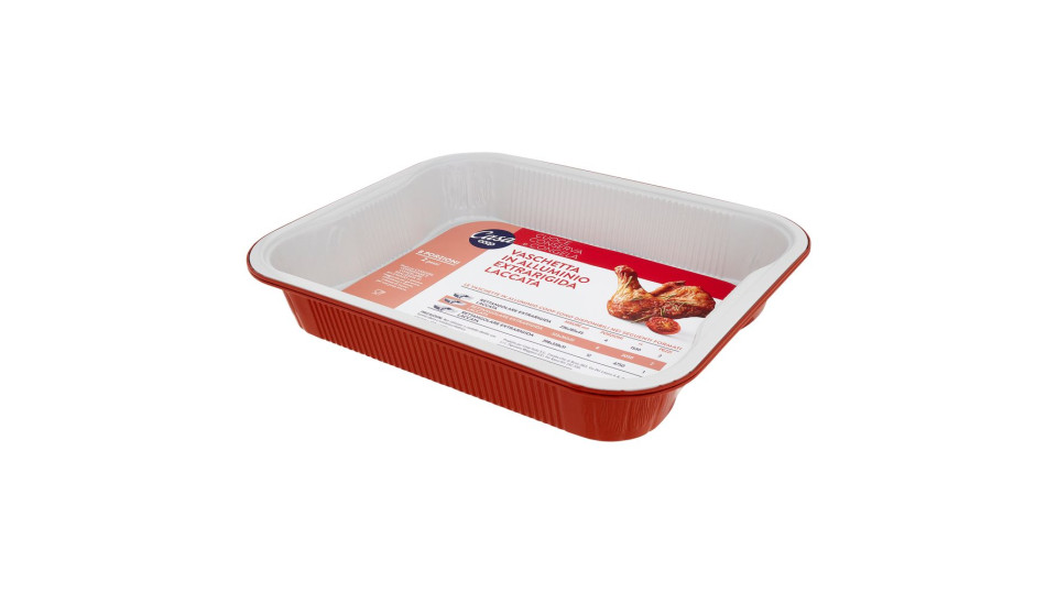 Vaschetta In Alluminio Extrarigida Laccata 8 Porzioni 2 Pz