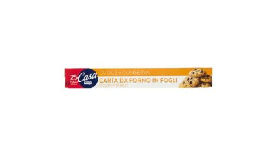 Carta Da Forno In Fogli 33x38 Cm Compostabile* 25 Pz