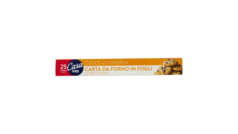 Carta Da Forno In Fogli 33x38 Cm Compostabile* 25 Pz
