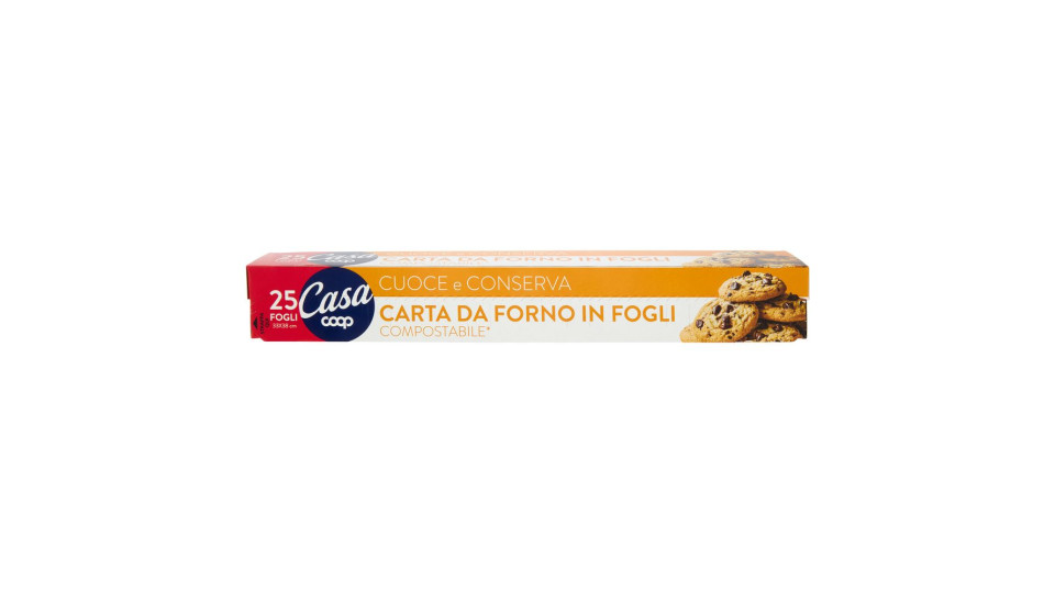 Carta Da Forno In Fogli 33x38 Cm Compostabile* 25 Pz