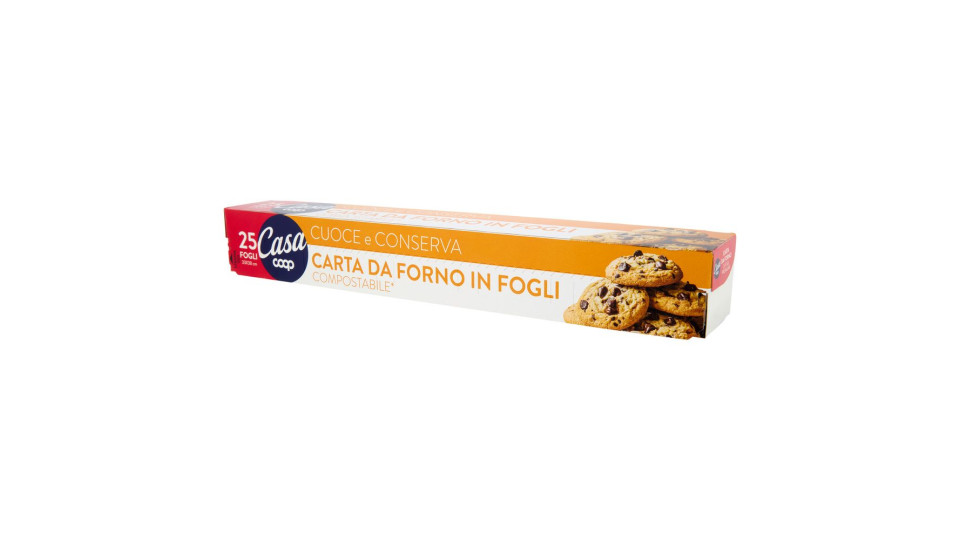 Carta Da Forno In Fogli 33x38 Cm Compostabile* 25 Pz