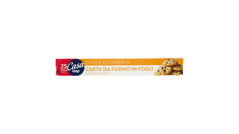 Carta Da Forno In Fogli 33x38 Cm Compostabile* 25 Pz
