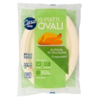 Piatti Ovali In Polpa Di Cellulosa Compostabili* 10 Pz