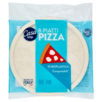 Piatti Pizza In Bioplastica Compostabili* 8 Pz