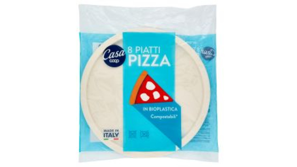 Piatti Pizza In Bioplastica Compostabili* 8 Pz