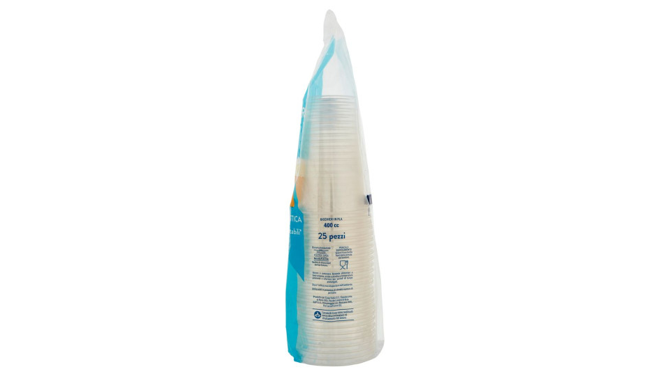 Bicchieri In Bioplastica Compostabili* 400 Cc 25 Pz