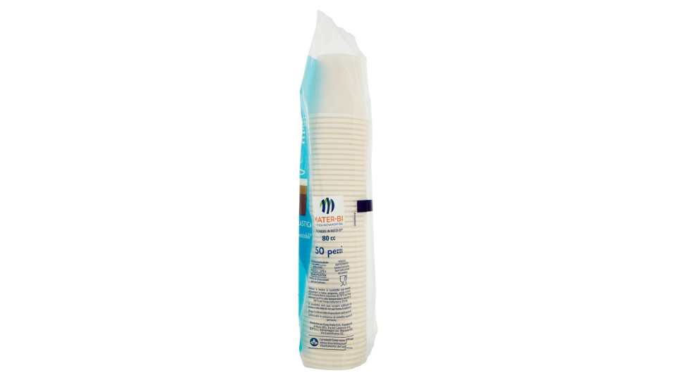 Bicchieri Caffè In Bioplastica Compostabili* 80 Cc 50 Pz