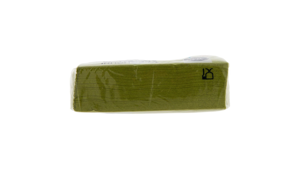 Tovagliolini Aperitivo 2 Veli 24x24 Cm Verdi 50 Pz