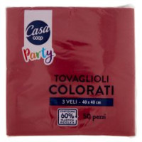 Tovaglioli Colorati 3 Veli 40x40 Cm Bordeaux 50 Pz