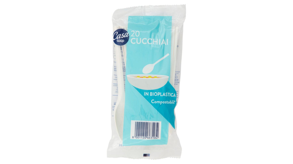 Cucchiai In Bioplastica Compostabili* 16 Cm 20 Pz