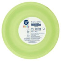 Piatti Piani Colorati In Cartoncino Ø 21 Cm Verdi 20 Pz