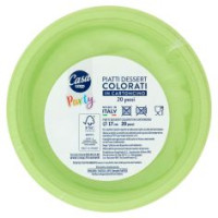 Piatti Dessert Colorati In Cartoncino Ø 17 Cm Verdi 20 Pz