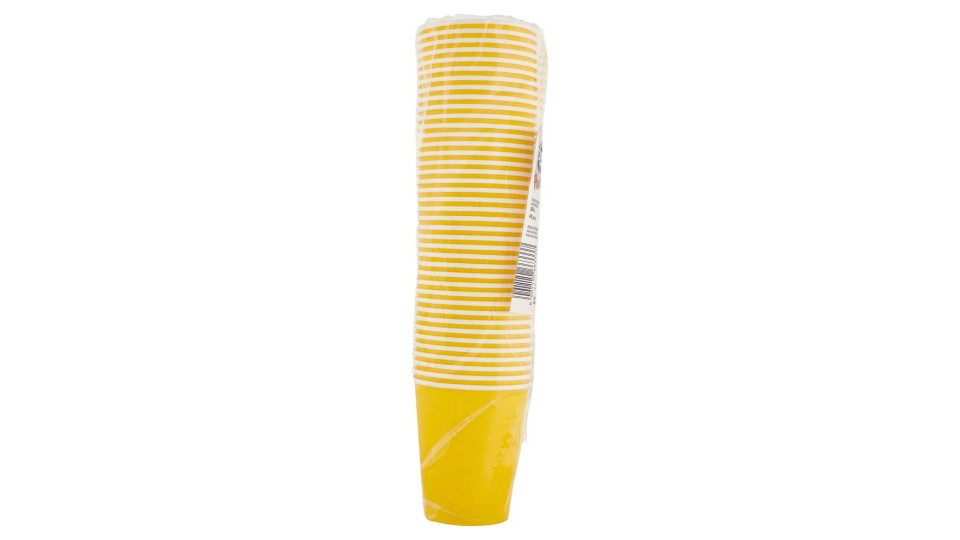 Bicchieri Colorati In Cartoncino 180 Cc Gialli 40 Pz