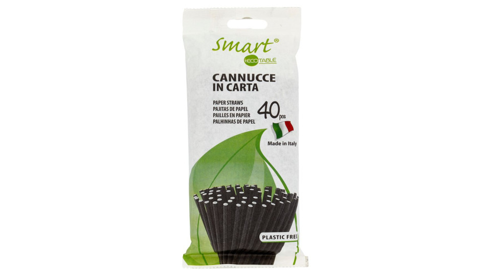 Smart Ecotable Cannucce In Carta 40 Pz