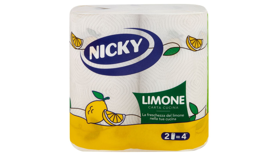 Nicky Limone Carta Cucina 2 Pz