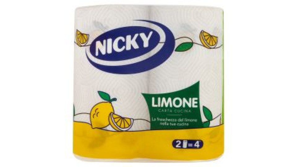 Nicky Limone Carta Cucina 2 Pz