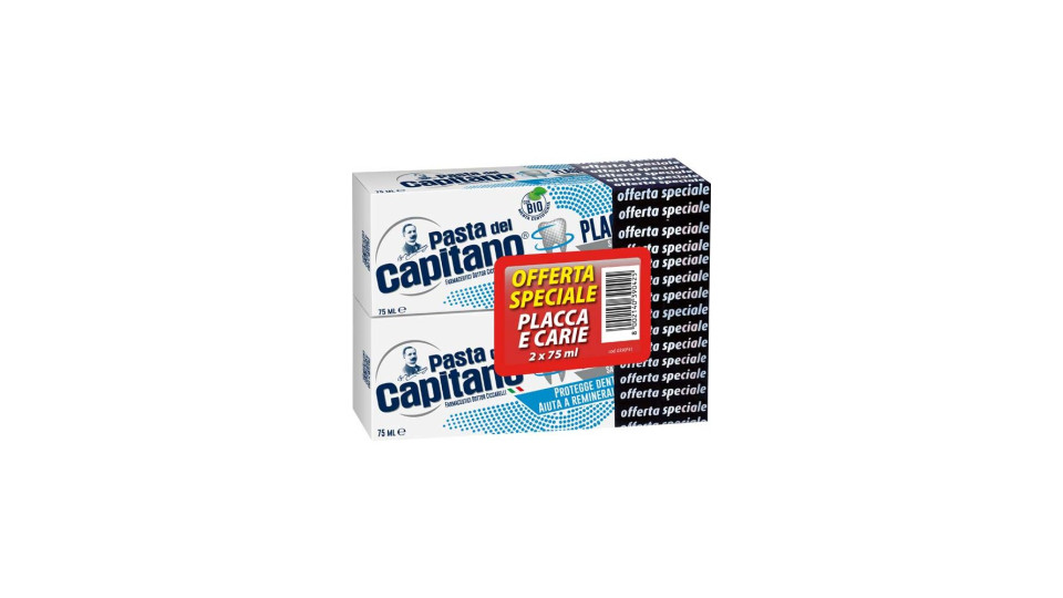 Pasta Del Capitano Placca E Carie 2x75 Ml