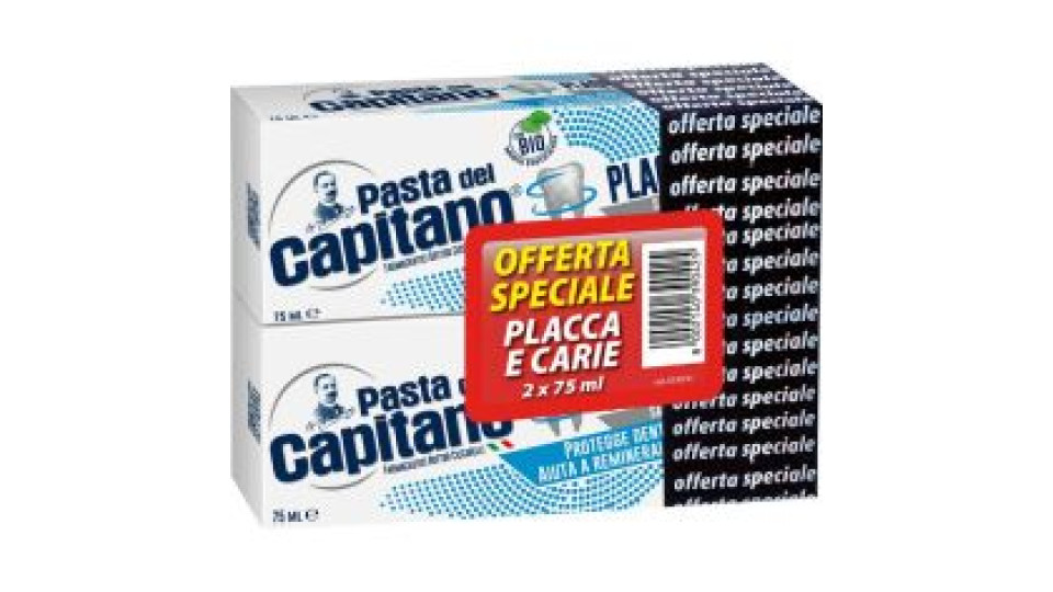 Pasta Del Capitano Placca E Carie 2x75 Ml