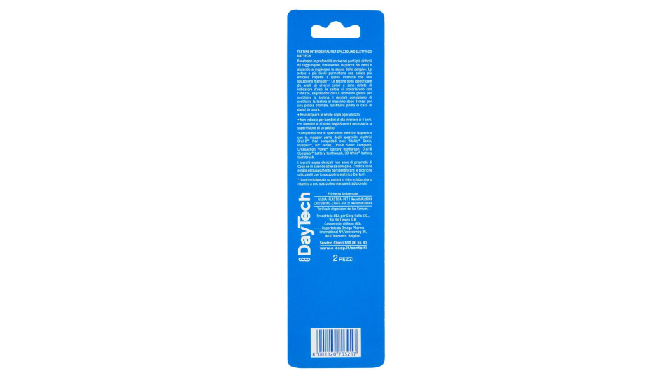 Testine Spazzolino Elettrico Interdental 2 Pz
