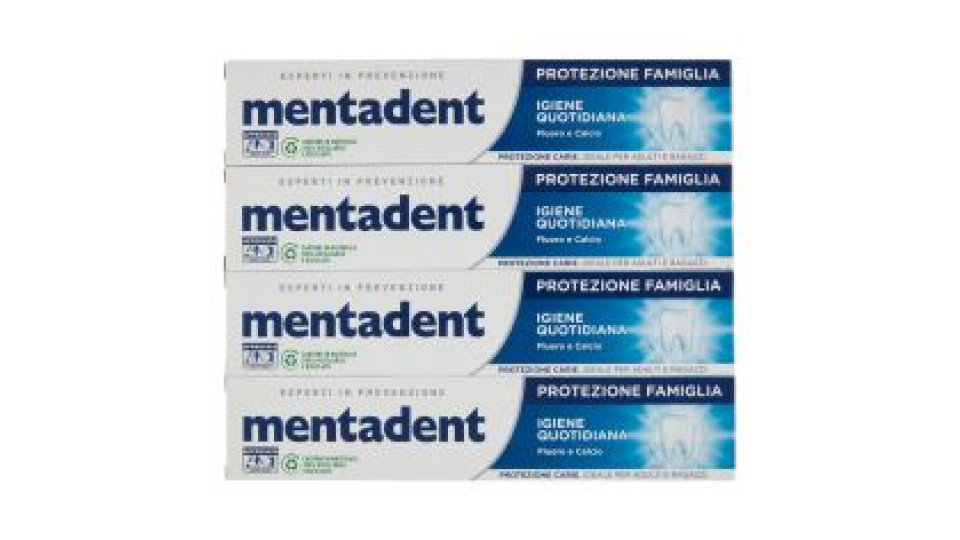 Mentadent Protezione Famiglia Igiene Quotidiana 4 X 75 Ml