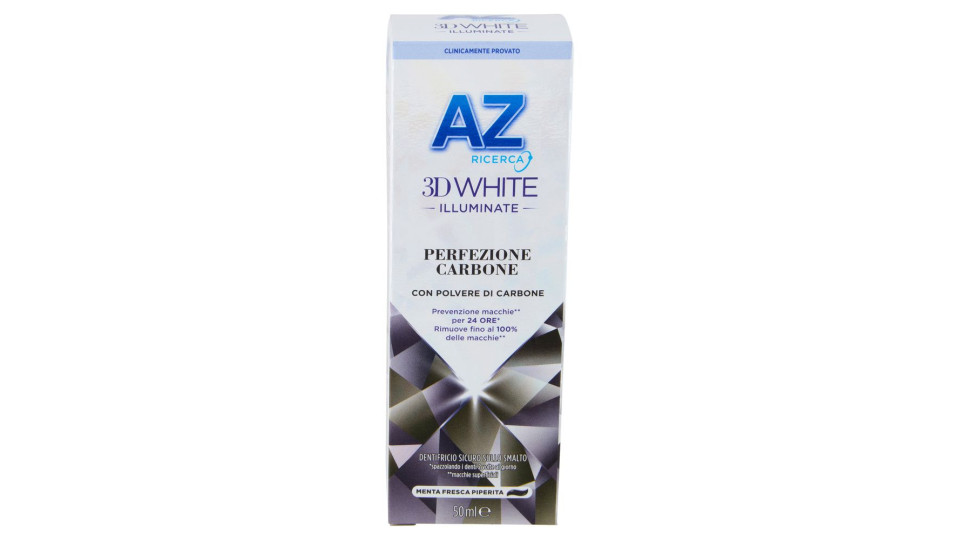 Az Ricerca Dentifricio 3d White Illuminate Perfezione Carbone 50 Ml