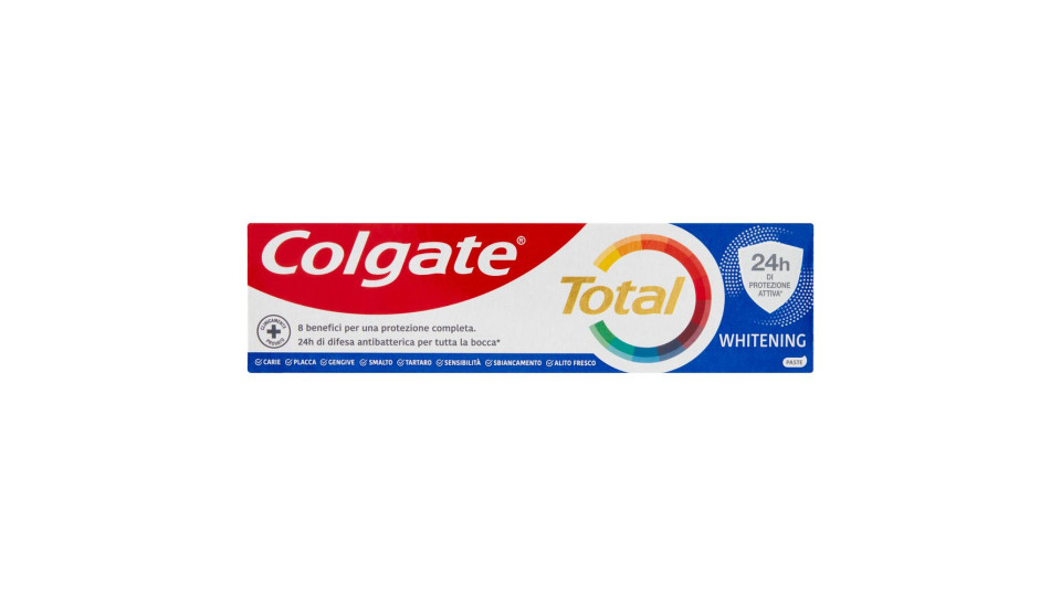 Colgate Dentifricio Sbiancante Total Whitening 24h Di Protezione Attiva 75 Ml