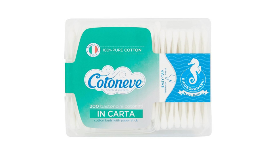 Cotoneve Bastoncini Cotonati In Carta 200 Pz