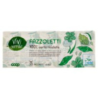 Fazzoletti 100% Carta Riciclata 4 Veli 10 Pz