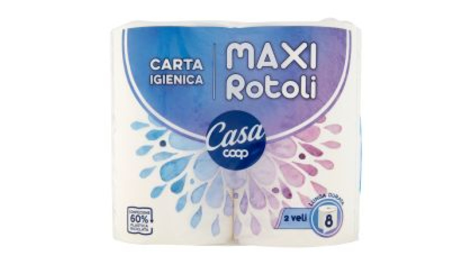 Carta Igienica Maxi Rotoli 2 Veli 8 Pz